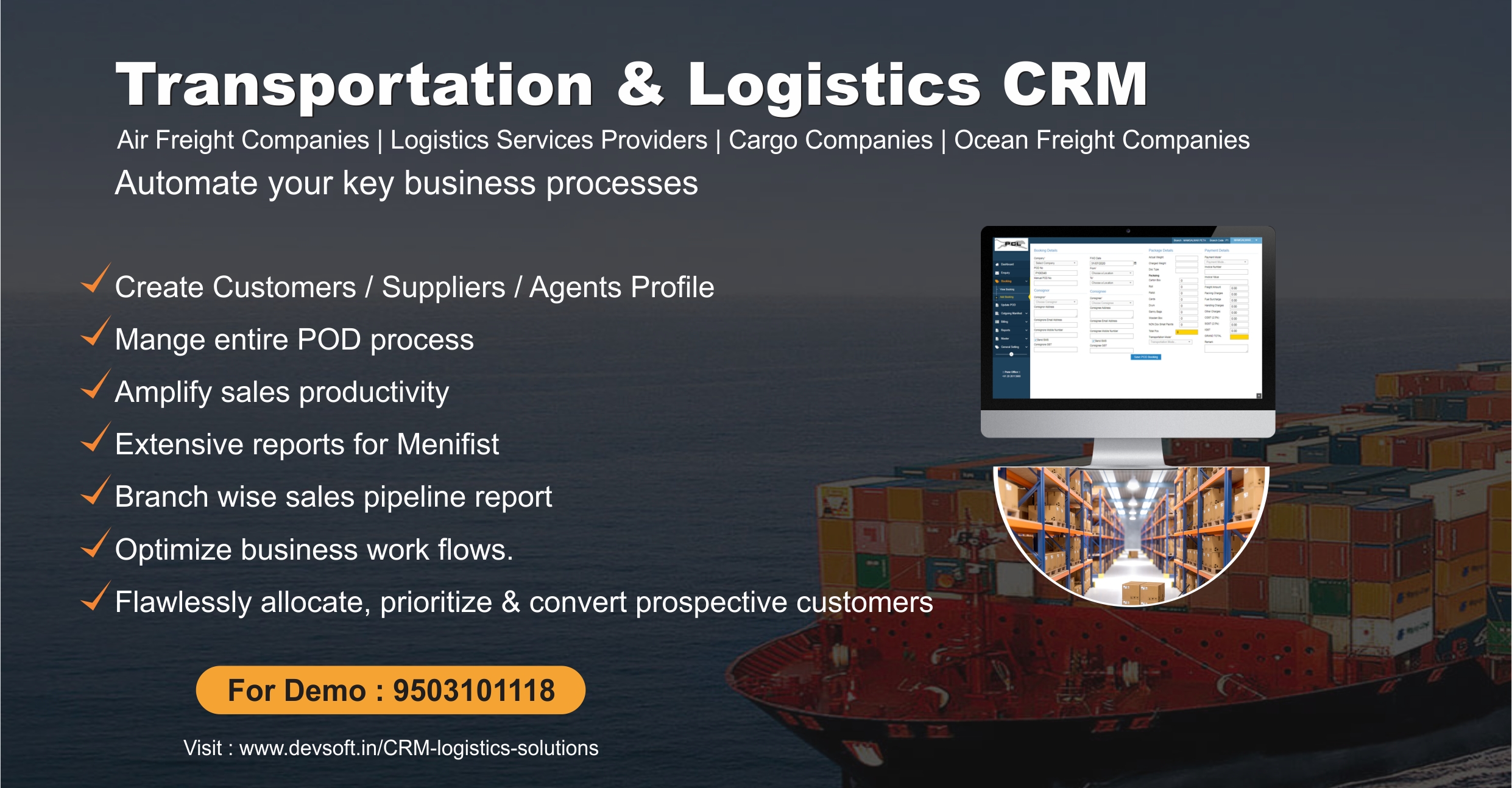 CRM For Transportation and Logistics Management